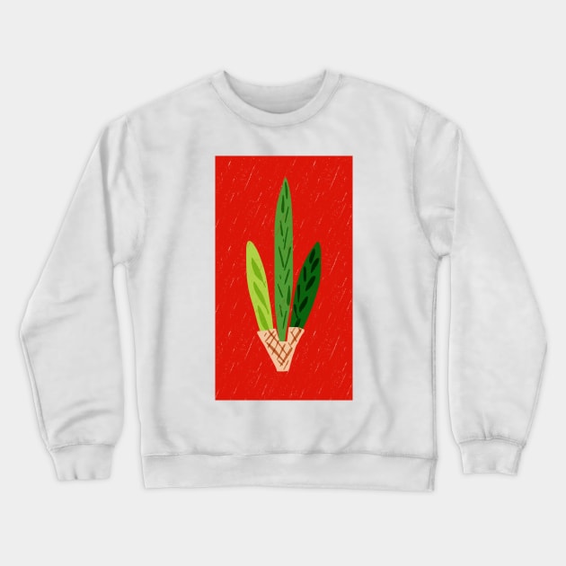 Lulav Red Print Crewneck Sweatshirt by TillaCrowne